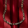 image:imageRossSimons BezelSet Onyx Station Necklace in 18kt Gold Over Sterling 18 inches