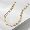 image:imageRossSimons Italian 14kt Yellow Gold Alternating Paper Clip Link NecklaceNo Gemstone