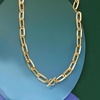 image:imageRossSimons Italian 14kt Yellow Gold Paper Clip Link Toggle NecklaceNo Gemstone
