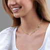 image:imageRossSimons Italian 14kt Yellow Gold Paper Clip Link Toggle NecklaceNo Gemstone