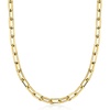 image:imageRossSimons Italian 14kt Yellow Gold Paper Clip Link Toggle NecklaceNo Gemstone