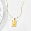 image:imageRossSimons Italian 24kt Yellow Gold FleurDeLis 1Gram Ingot Pendant Necklace With 14kt Yellow Gold FrameNo Gemstone