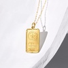 image:imageRossSimons Italian 24kt Yellow Gold FleurDeLis 2Gram Ingot Pendant Necklace With 14kt Yellow Gold FrameNo Gemstone