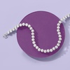 image:imageRossSimons Italian 8mm Sterling Silver Bead NecklaceNo Gemstone