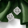 image:imageRossSimons Openwork Clover Drop Earrings With Diamond Accents in Sterling Silver