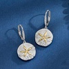 image:imageRossSimons Sterling Silver and 14kt Gold Sand Dollar Drop Earrings With 10 ct tw Diamonds