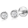 image:imagePure Collection by RossSimons 010 ct tw BezelSet Diamond FlatBack Stud Earrings in Sterling Silver
