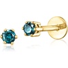 image:imagePure Collection by RossSimons 010 ct tw Blue Diamond FlatBack Stud Earrings in 14kt Yellow Gold