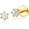 image:imagePure Collection by RossSimons 010 ct tw Diamond FlatBack Stud Earrings in 14kt Yellow Gold