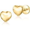 image:imagePure Collection by RossSimons 14kt Yellow Gold Heart FlatBack Stud Earrings