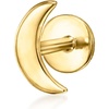image:imagePure Collection by RossSimons 14kt Yellow Gold Single Moon FlatBack Stud Earring
