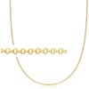 image:imagePure Collection by RossSimons 25mm 14kt Yellow Gold RoloLink NecklaceNo Gemstone