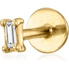 image:imagePure Collection by RossSimons Baguette DiamondAccented Single FlatBack Stud Earring in 14kt Yellow Gold