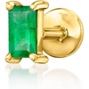 image:imagePure Collection by RossSimons Baguette EmeraldAccented Single FlatBack Stud Earring in 14kt Yellow Gold