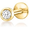 image:imagePure Collection by RossSimons BezelSet Diamond Single FlatBack Stud Earring in 14kt Yellow Gold