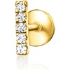 image:imagePure Collection by RossSimons Diamond Bar Single FlatBack Stud Earring in 14kt Yellow Gold