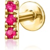 image:imagePure Collection by RossSimons Ruby Bar FlatBack Stud Earrings in 14kt Yellow Gold