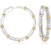 image:imageRossSimons 120 ct tw CZ Hoop Earrings in Sterling Silver With 18kt Gold Over Sterling