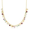 image:imageRossSimons 1240 ct tw MultiGemstone Necklace in 18kt Gold Over Sterling 18 inches