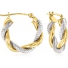 image:imageRossSimons 14kt 2Tone Gold Twisted Hoop Earrings