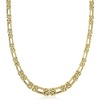 image:imageRossSimons 14kt Yellow Gold Flat Byzantine DoubleLink NecklaceNo Gemstone