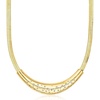 image:imageRossSimons 14kt Yellow GoldPlated Herringbone Necklace With 175 ct tw Czs 18 inches