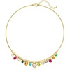 image:imageRossSimons 14kt Yellow GoldPlated Omega Necklace With Simulated Multicolored Gemstones 17 inches