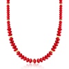 image:imageRossSimons 458mm Red Coral Bead Graduated Necklace With 14kt Yellow GoldCoral