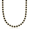 image:imageRossSimons BezelSet Onyx Station Necklace in 18kt Gold Over Sterling 18 inches