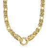 image:imageRossSimons Italian 14kt Yellow GoldPlated Double Lion Head Byzantine NecklaceNo Gemstone