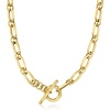 image:imageRossSimons Italian 18kt Gold Over Sterling Paper Clip Link NecklaceNo Gemstone