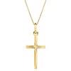 image:imageRossSimons Italian 18kt Yellow Gold DiamondCut Cross Pendant NecklaceNo Gemstone