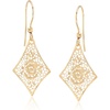 image:imageRossSimons Italian 18kt Yellow Gold Floral Openwork KiteShaped Drop Earrings