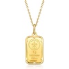 image:imageRossSimons Italian 24kt Yellow Gold FleurDeLis 1Gram Ingot Pendant Necklace With 14kt Yellow Gold FrameNo Gemstone