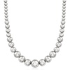 image:imageRossSimons Italian 614mm Sterling Silver Bead Graduated NecklaceNo Gemstone