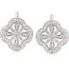 image:imageRossSimons Openwork Clover Drop Earrings With Diamond Accents in Sterling Silver