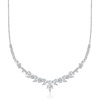 image:imageRossSimons RhodiumPlated Floral Necklace With 860 ct tw Czs 18 inches