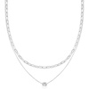 image:imageRossSimons RhodiumPlated Layered Necklace With 50 Carat Cz 18 inches
