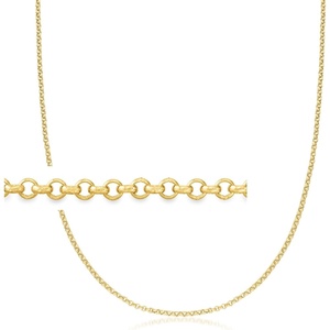 image:imagePure Collection by RossSimons 25mm 14kt Yellow Gold RoloLink NecklaceNo Gemstone