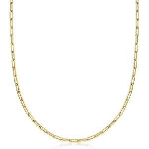 image:imagePure Collection by RossSimons Italian 14kt Yellow Gold Paper Clip Link NecklaceNo Gemstone