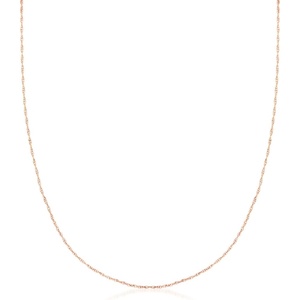 image:imageRossSimons 07mm 14kt Rose Gold RopeChain NecklaceNo Gemstone