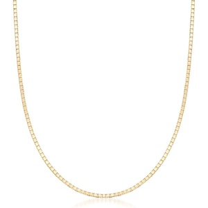 image:imageRossSimons 08mm 14kt Yellow Gold BoxChain NecklaceNo Gemstone