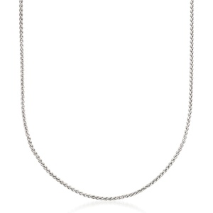 image:imageRossSimons 12mm 14kt White Gold WheatChain NecklaceNo Gemstone