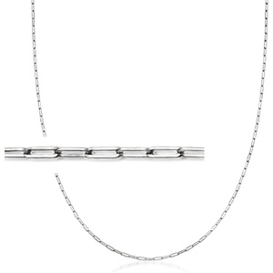 image:imageRossSimons 14kt White Gold Paper Clip Link NecklaceNo Gemstone