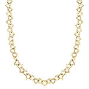 image:imageRossSimons 14kt Yellow Gold HeartLink NecklaceNo Gemstone