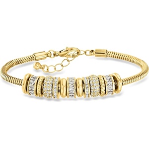 image:imageRossSimons 14kt Yellow GoldPlated Bead Charm Jewelry7 Inches