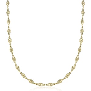 image:imageRossSimons 14kt Yellow GoldPlated FiligreeLink Necklace 18 inches