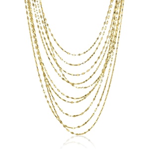 image:imageRossSimons 14kt Yellow GoldPlated MultiStrand LumachinaChain Necklace 18 inches