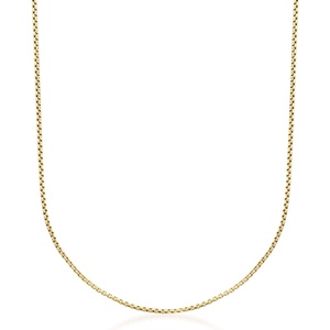image:imageRossSimons 17mm 14kt Yellow Gold Rounded BoxChain NecklaceNo Gemstone