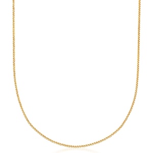 image:imageRossSimons 1mm 14kt Yellow Gold Adjustable WheatChain Necklace 22 inches